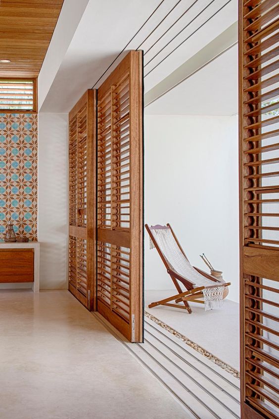 wooden shutter doors